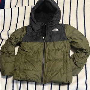 The North Face Olive and Black Hooded Jacket